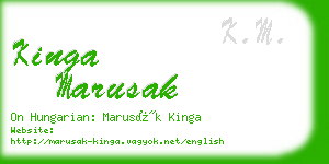 kinga marusak business card